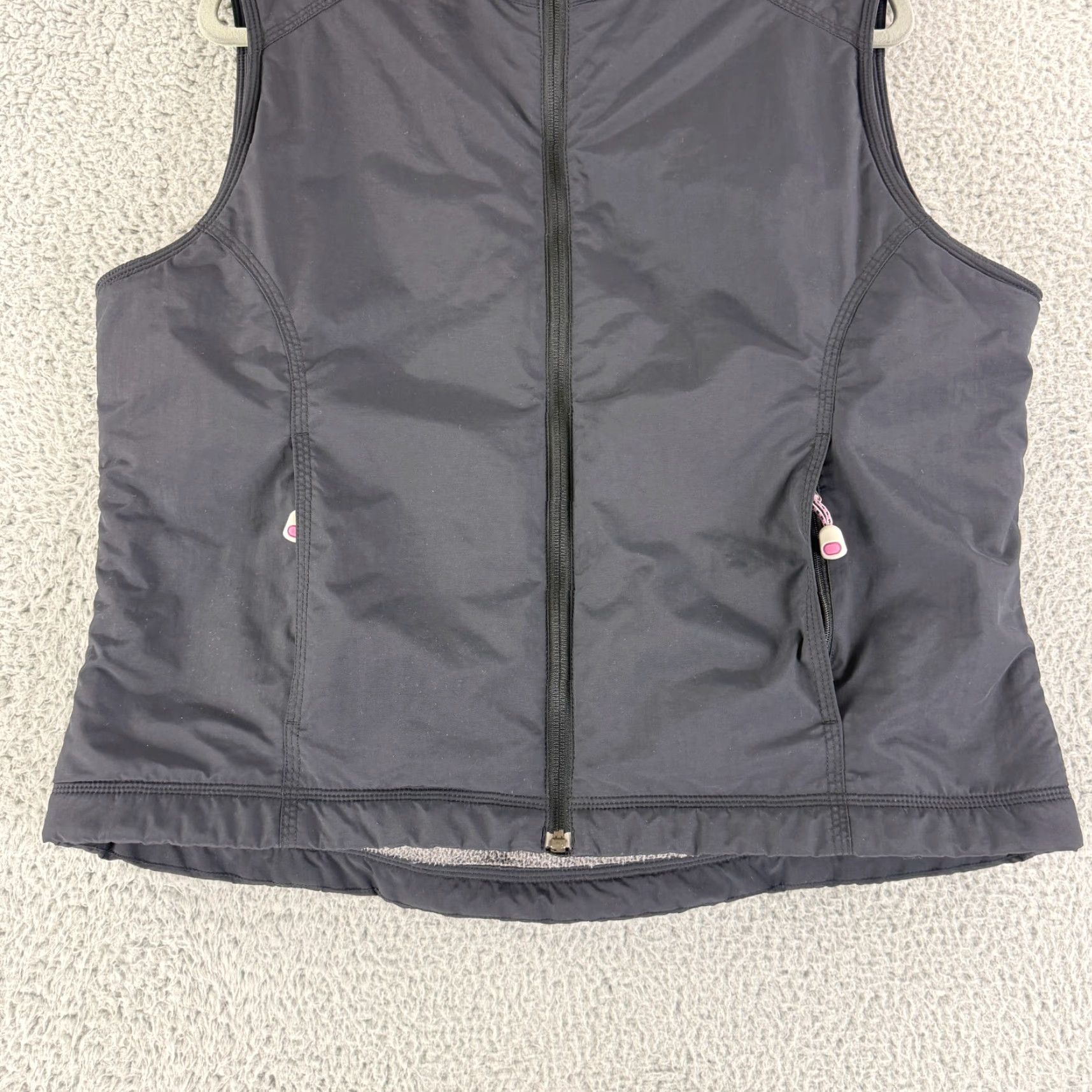 Vintage L.L. Bean Vest Lined Fleece Womens Large Black Full Zip Mock Neck Soft Shell Jacket - Sized L - Pockets - All Seasons - Casual Size L / US 10 / IT 46 - 5 Thumbnail