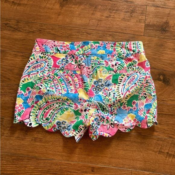 Other Crown & Ivy Shorts Size 10 scalloped hem Women’s Pink Blue C Size 32" / US 10 / IT 46 - 5 Thumbnail