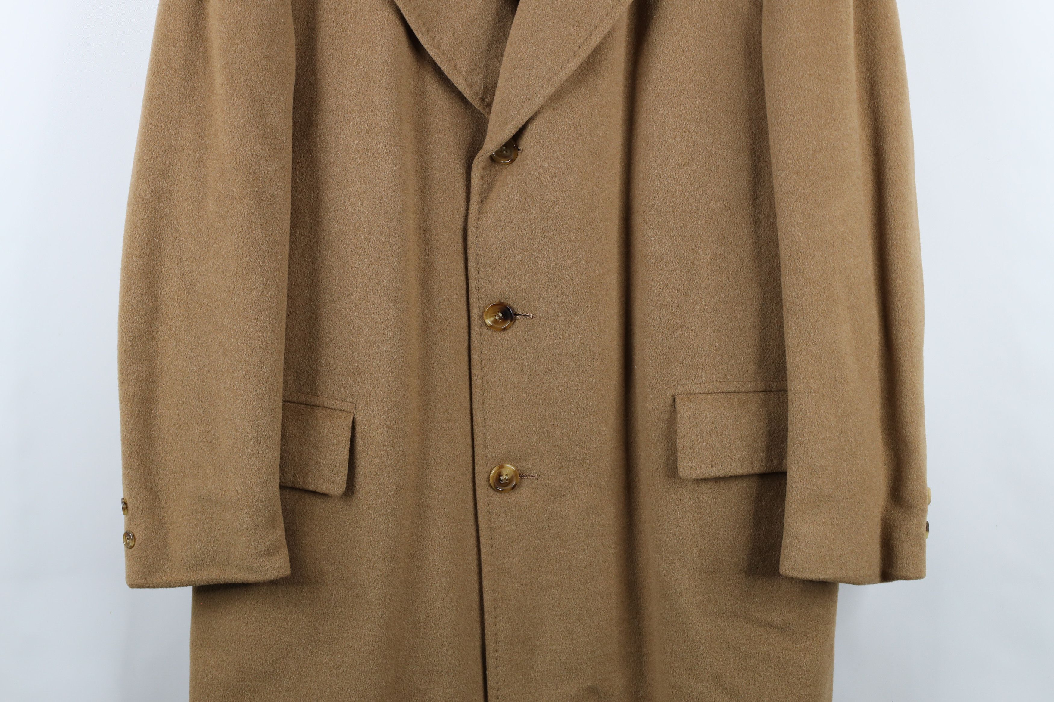 Vintage Vintage 70s Streetwear Alpacuna Overcoat Jacket Beige USA Size US L / EU 52-54 / 3 - 3 Thumbnail