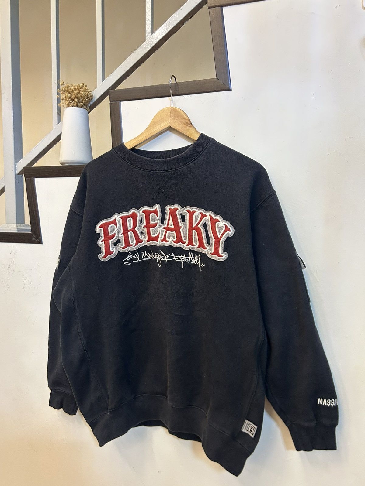 Japanese Brand Beautiful Sunfaded VTG Freaky Fellows "Massive 808" Big Logo Size US L / EU 52-54 / 3 - 3 Thumbnail