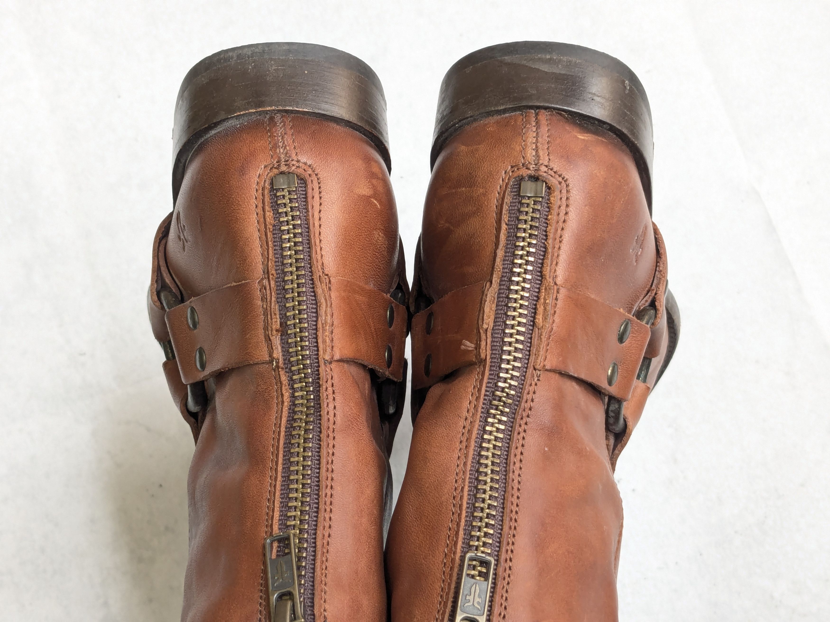 Frye Frye Harness Boots Brown Leather 7.5 Leather Buckle Harness Size US 7.5 / EU 40-41 - 14 Thumbnail