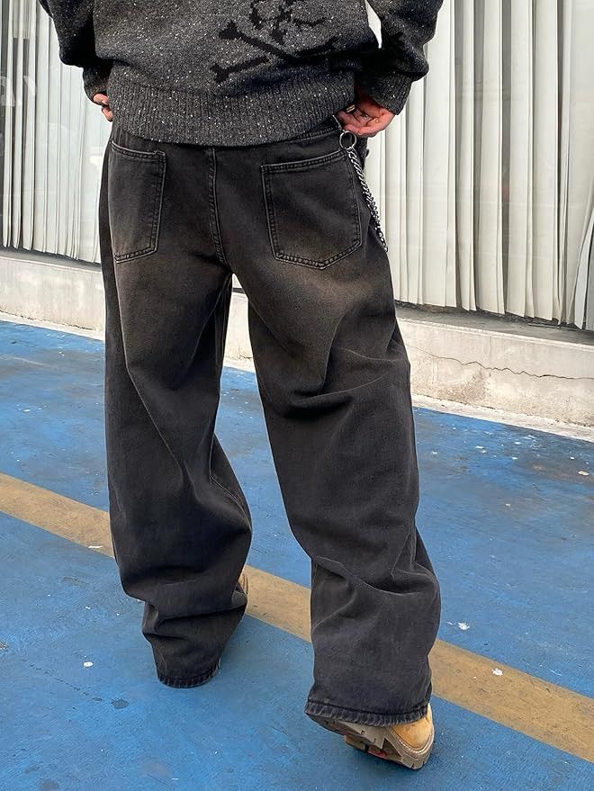 Jean (Quality) Japanese inspired wide leg mud wash jeans Size US 34 / EU 50 - 2 Thumbnail