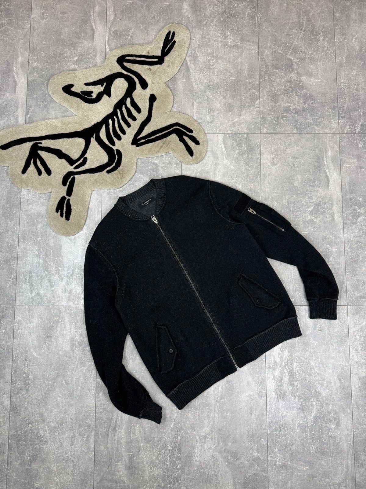 Allsaints Vintage AllSaints TATTON ZIP THROUGH jacket bombers wool Size US M / EU 48-50 / 2 - 1 Thumbnail