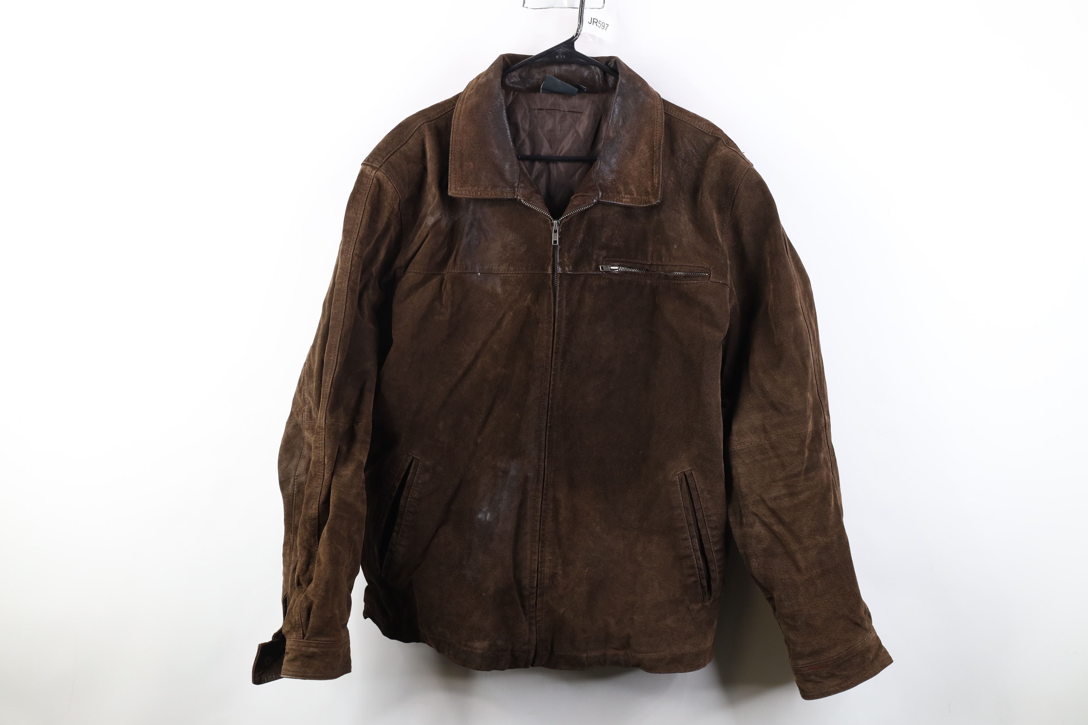 Vintage Vintage 90s Y2K Streetwear Suede Leather Bomber Jacket Size US XL / EU 56 / 4 - 1 Thumbnail