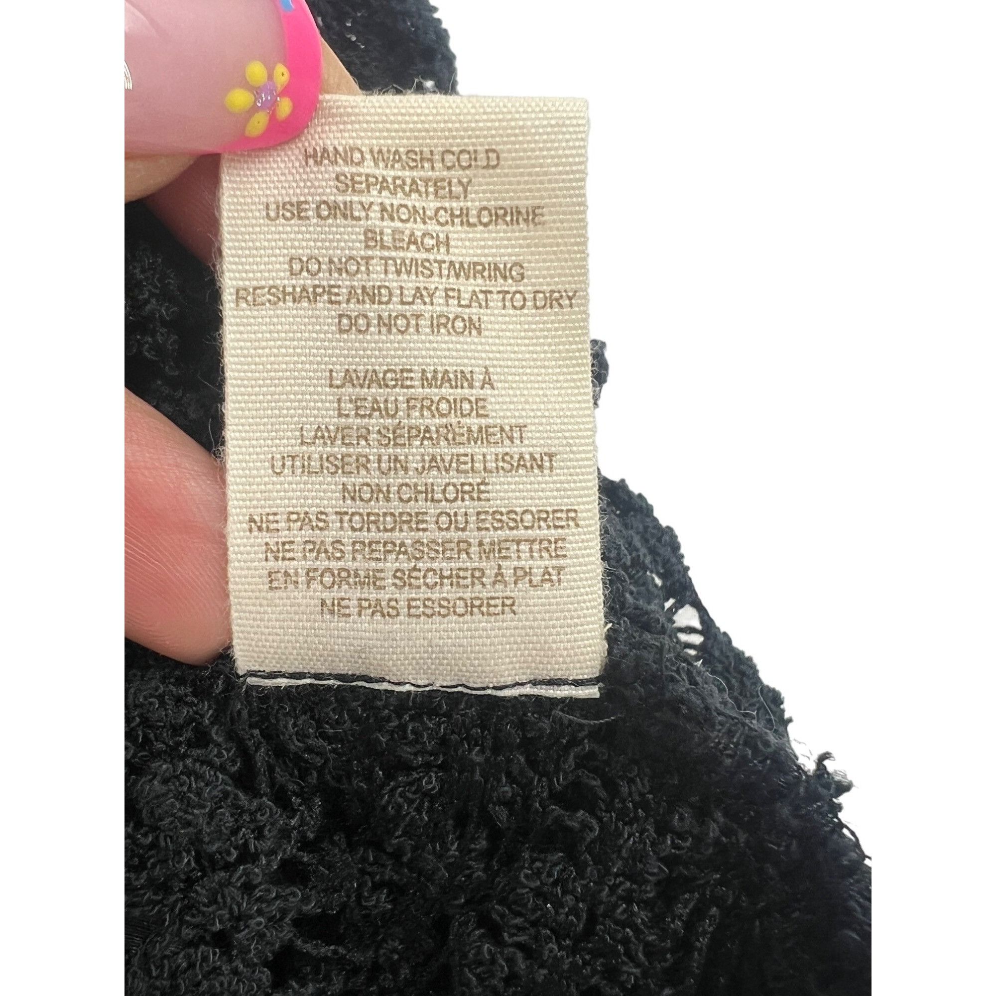 Free People VTG Free People Black Crochet Drop Waist Mini Dress| Whimsig Size M / US 6-8 / IT 42-44 - 15 Thumbnail