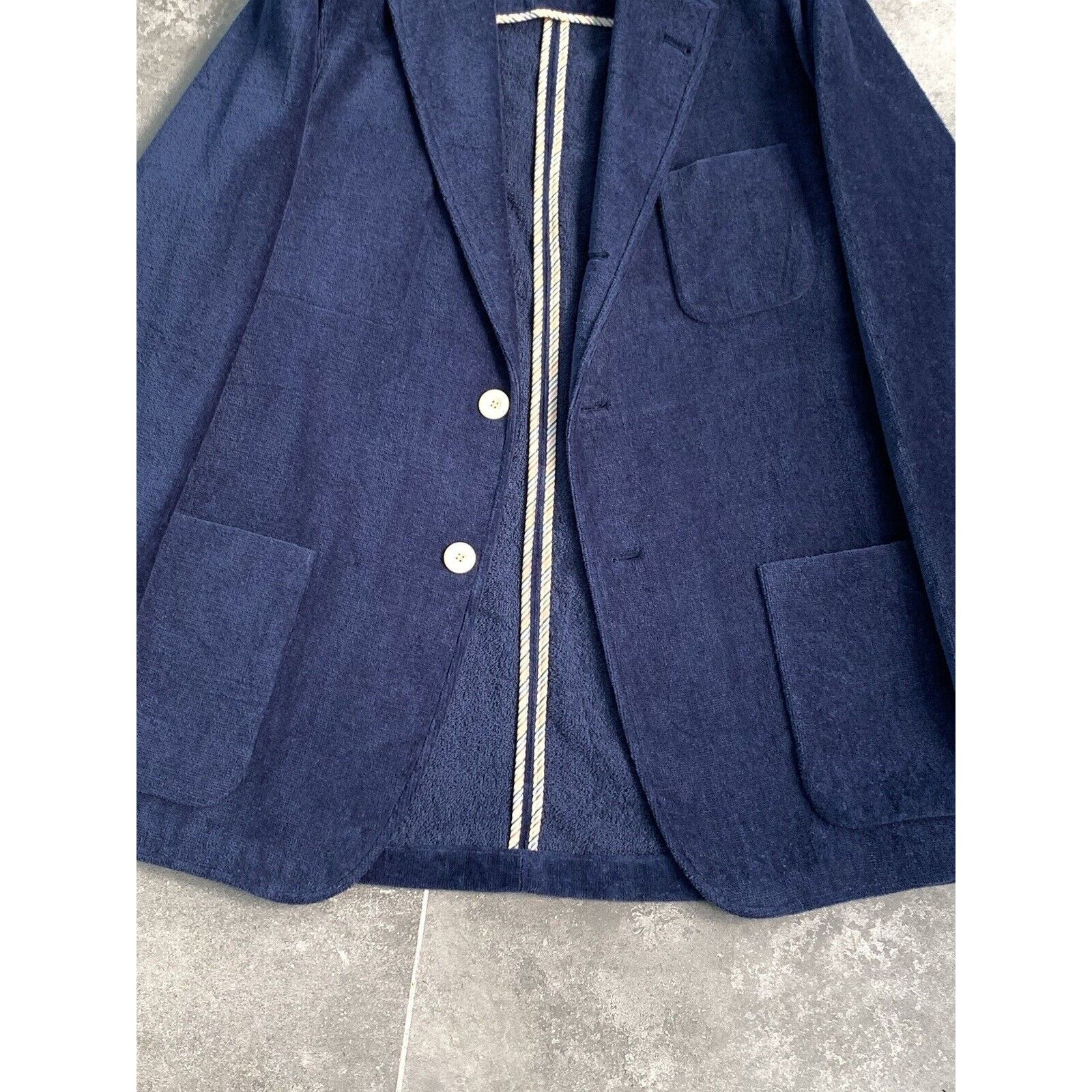 Japanese Brand × Rowing Blazers Mens ROWING BLAZERS Terrycloth Sport Blazer Jacket EU52 UK42 Size 52R - 13 Thumbnail