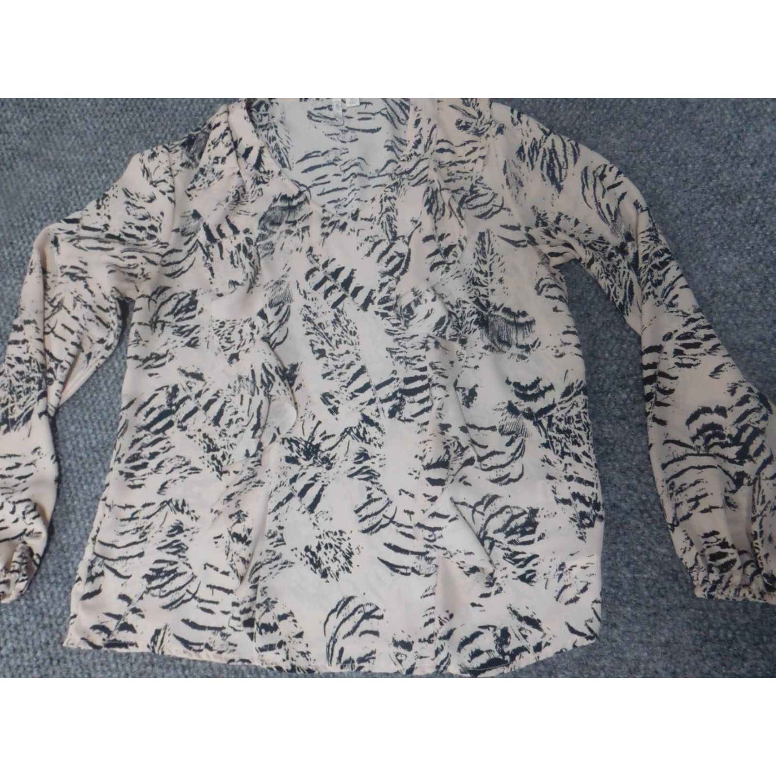 Vintage Cato Blouse XS Womens Floral Stretch Crew Neck Long Sleeve Casual Pink Regular Size XS / US 0-2 / IT 36-38 - 3 Thumbnail