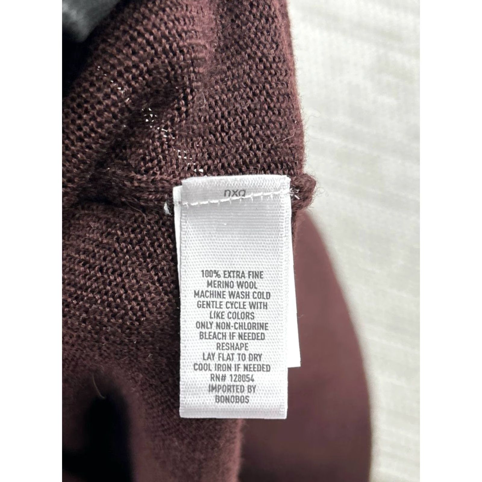 Bonobos Bonobos Sweater Mens XL Brown Wool Knit Pullover Pullover V-Neck Slim Wool Knit Solid Casual Business Knit Size US XL / EU 56 / 4 - 4 Thumbnail