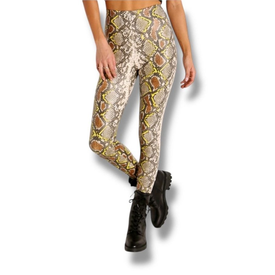 Commando Commando Control Neon Snake Faux Leather Animal Legging NWT Size 25" / US 0 / IT 36 - 3 Thumbnail