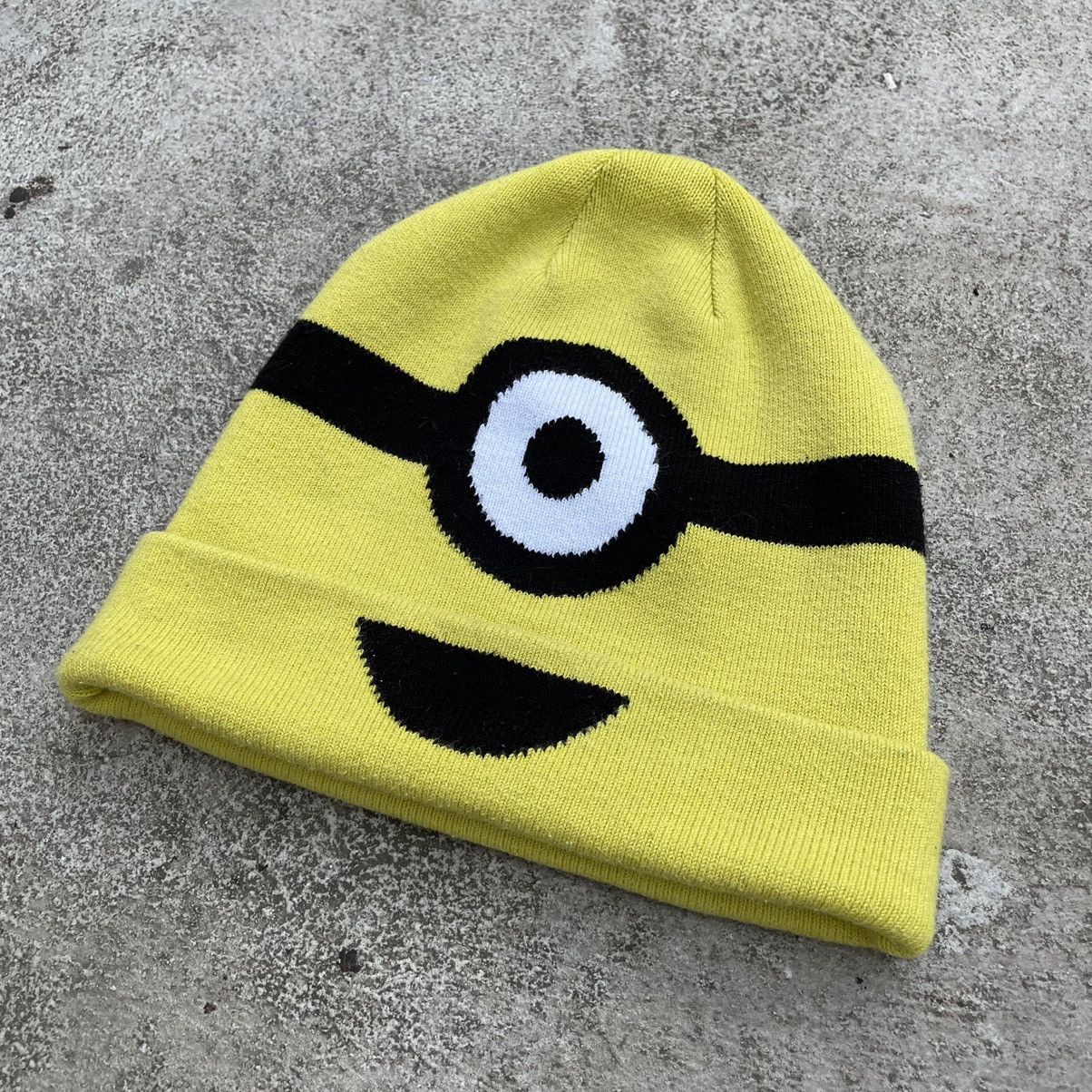 Vintage Vintage 90s Minion Beanie Yellow Graphic Streetwear Boxy OS Size ONE SIZE - 5 Thumbnail