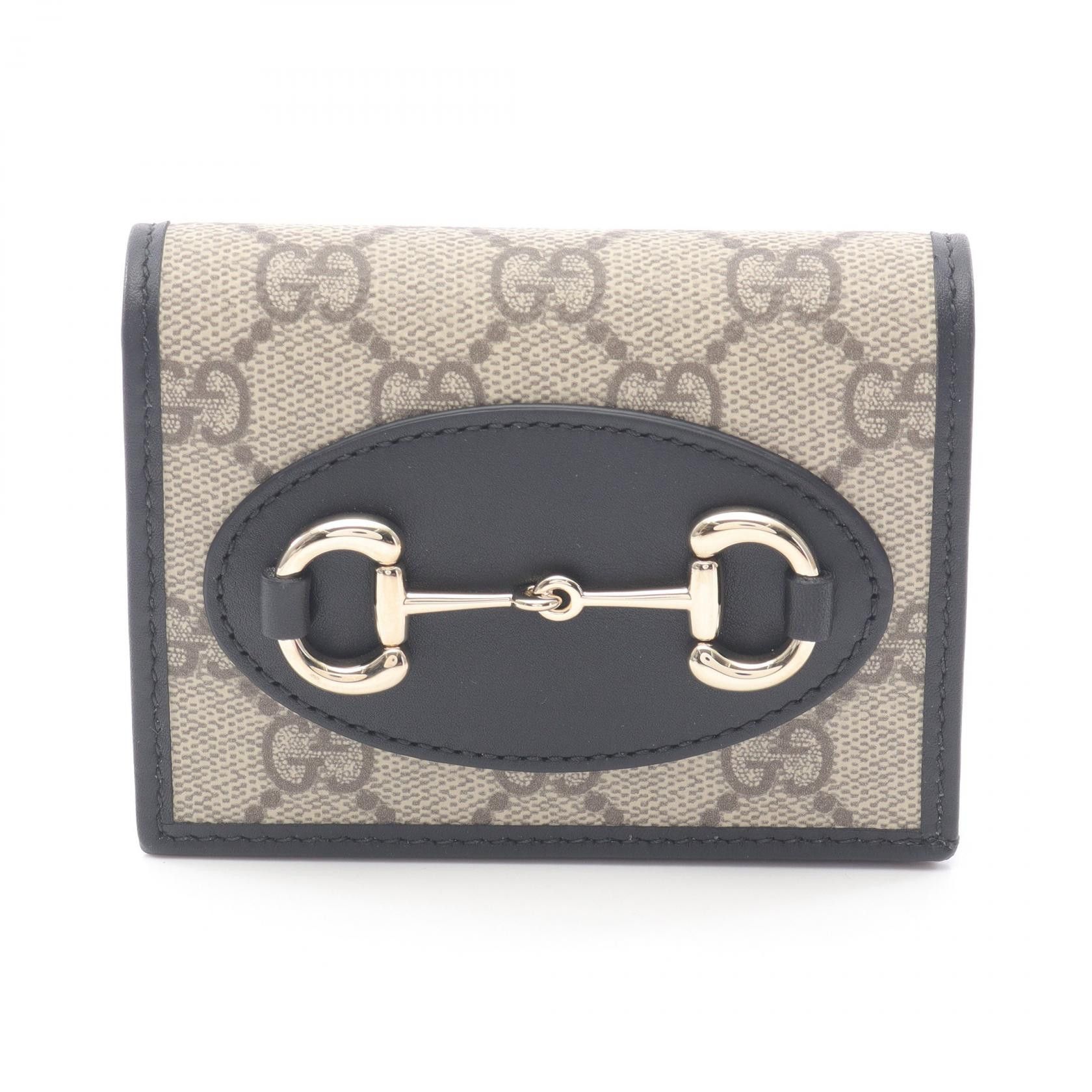 Gucci Gucci Gucci Horsebit 1955 GG Supreme Leather Wallet Leather Short Wallet 621887FAD6L9741 Size ONE SIZE - 1 Thumbnail