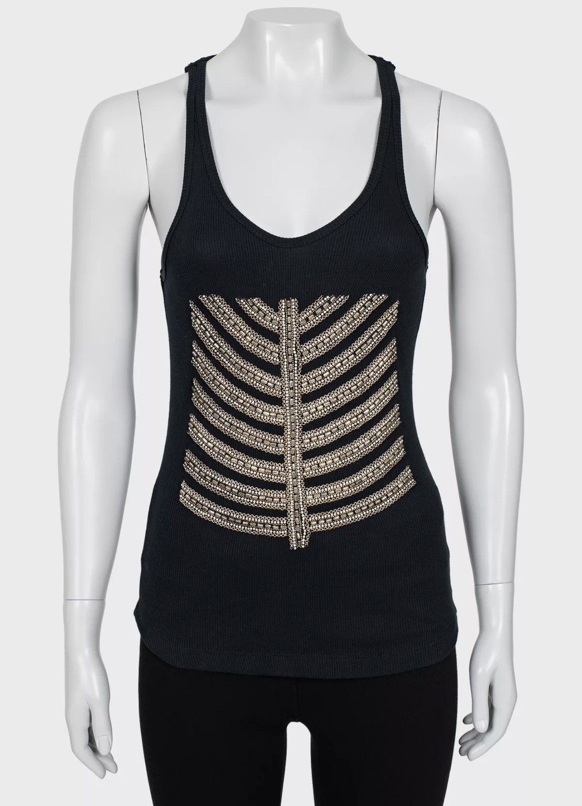 Balmain BALMAIN Decarnin SS 2009 Embellished Tank Top TShirt runway Size US S / EU 44-46 / 1 - 2 Thumbnail