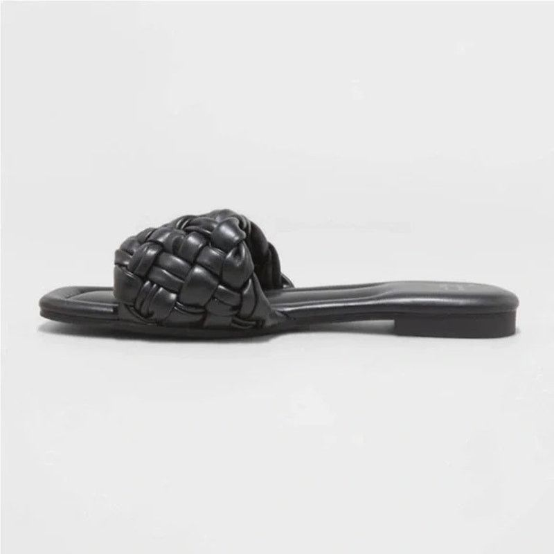 Kohl's A New Day Women's Black Carissa Woven Braided Sandals Size US 9 / IT 39 - 2 Thumbnail
