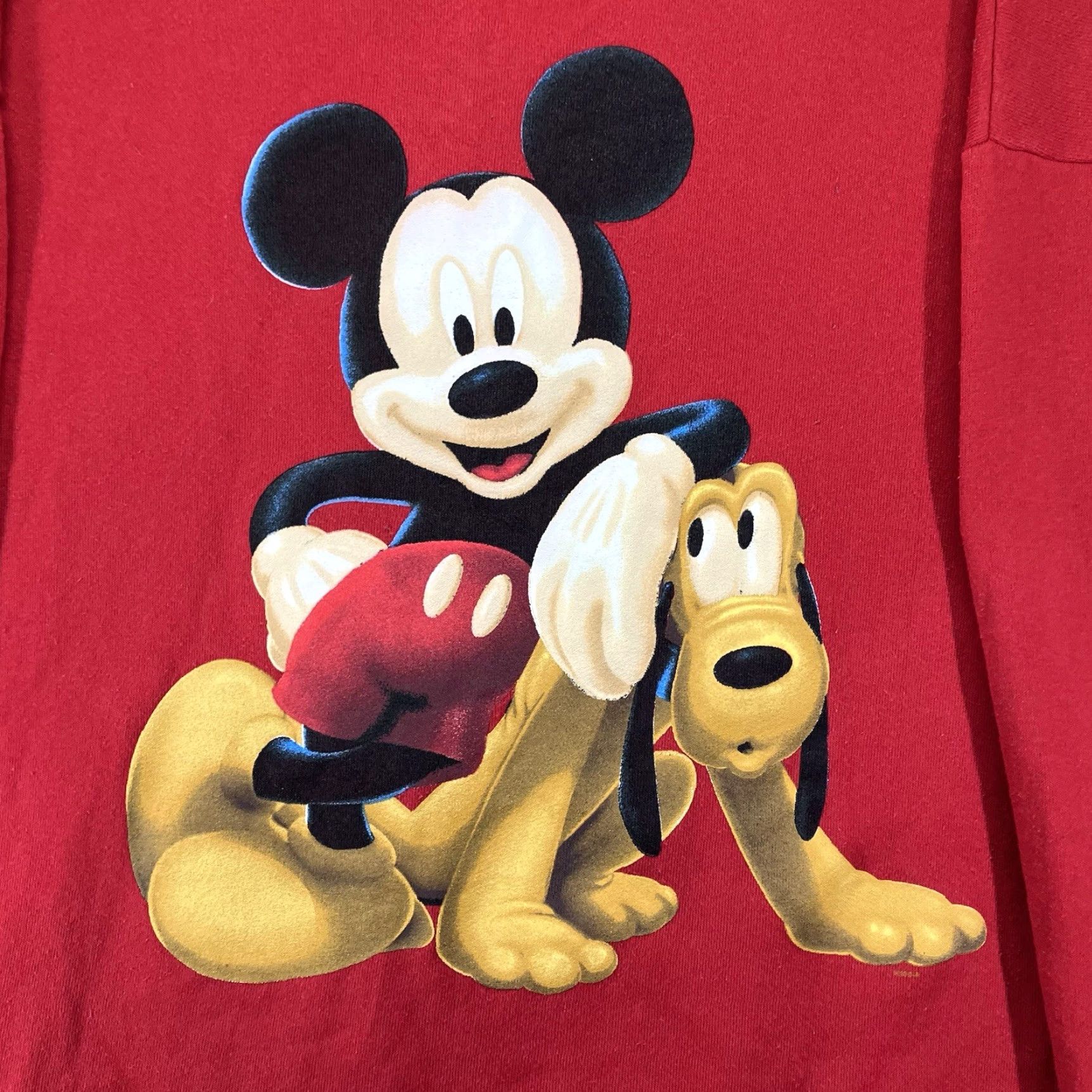 Mickey Unlimited VINTAGE Mickey Unlimited Sweatshirt XL Men's Red Graphic Print 90s Mickey Mouse & Pluto Boxy Classic Fit USA Size US XL / EU 56 / 4 - 3 Thumbnail