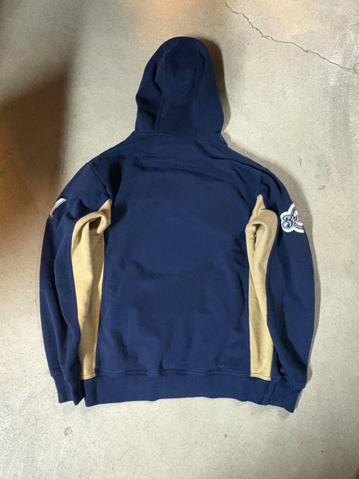 Majestic VTG 00’s Milwaukee Brewers Embroidered Spellout Hoodie Navy Size US M / EU 48-50 / 2 - 6 Thumbnail
