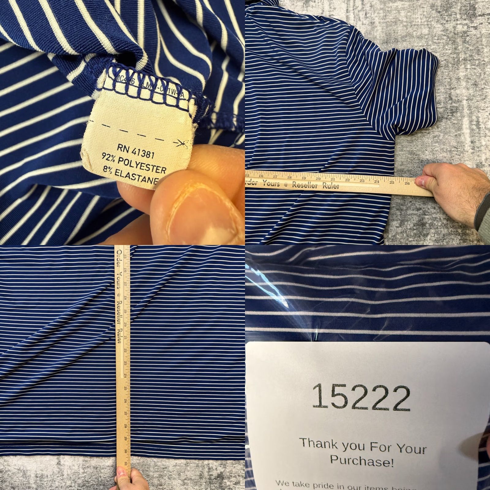 Polo Ralph Lauren Polo Ralph Lauren Shirt Mens 2XL Blue Striped Performance Polo Pony Golf Travel Shirt Size US XXL / EU 58 / 5 - 8 Thumbnail