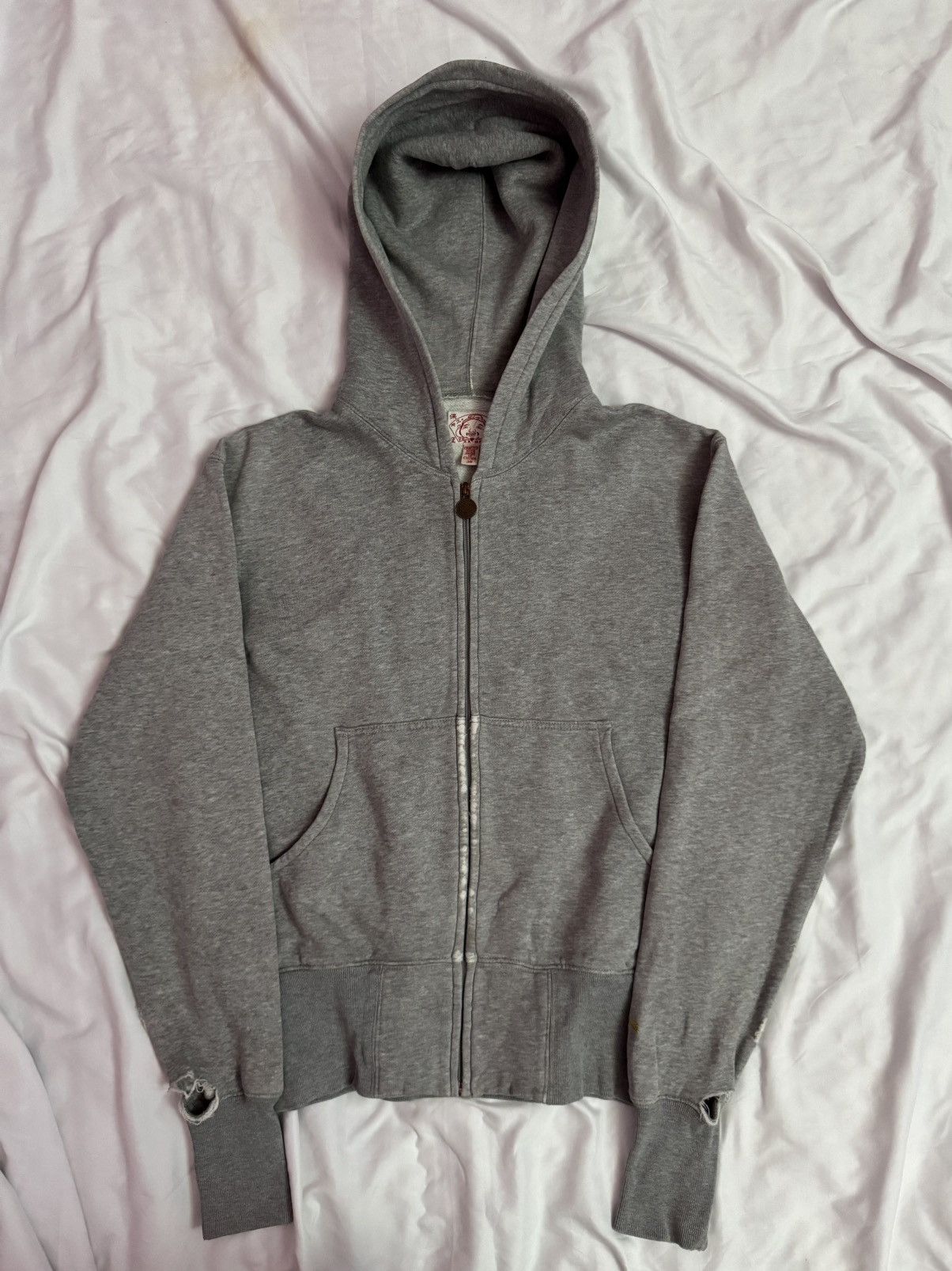 Evisu Distressed 2000s Evisu Big Logo Zip Up Hoodie Size US L / EU 52-54 / 3 - 3 Thumbnail