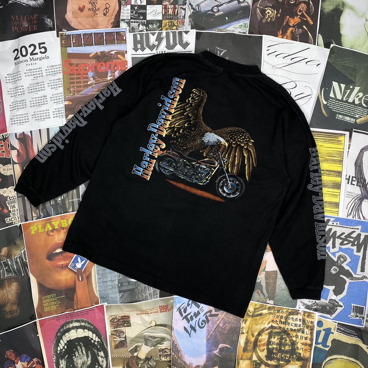 Harley Davidson Vintage Harley Davidson Eagle Rider Long Sleeve T Shirt 90s Size US M / EU 48-50 / 2 - 1 Thumbnail
