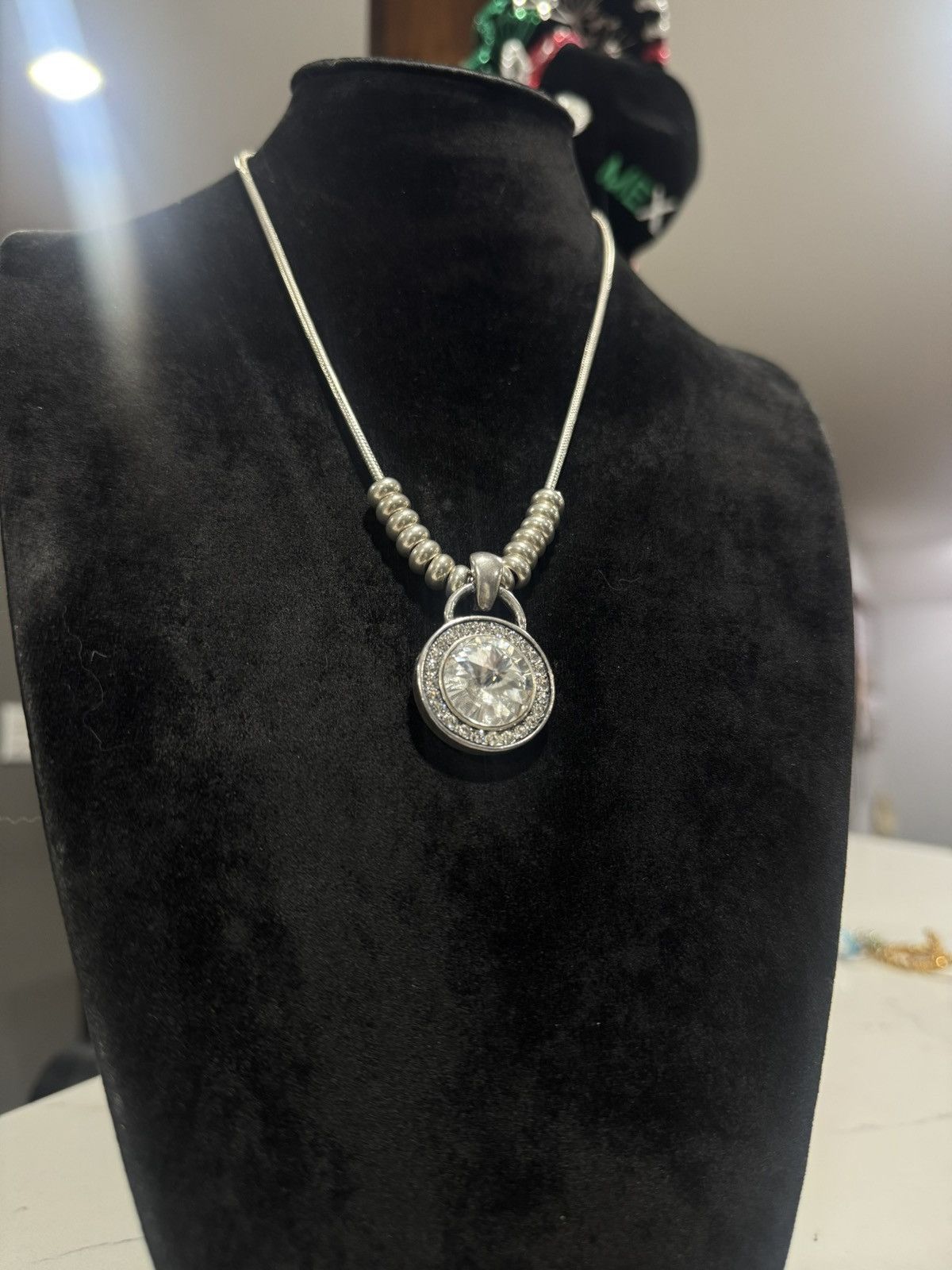 Jewelry Vintage Miglio Crystal Pendant Necklace Statement Jewelry Size ONE SIZE - 9 Thumbnail