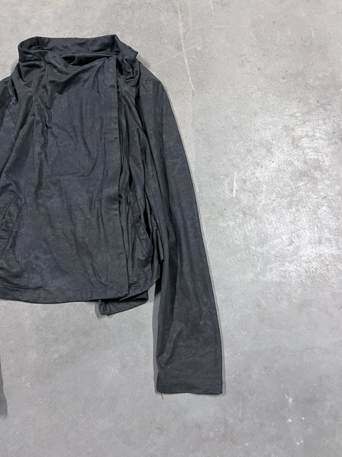 Rick Owens Dark Asymmetrical Zip Lightweight Jacket Blouse Avant Garde Size M / US 6-8 / IT 42-44 - 4 Thumbnail