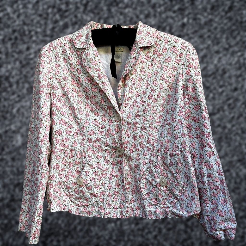 Anthropologie Odille Blazer Women's Two-Button Floral Pink Multicolor Size 2 Jacket Size XS / US 0-2 / IT 36-38 - 1 Thumbnail