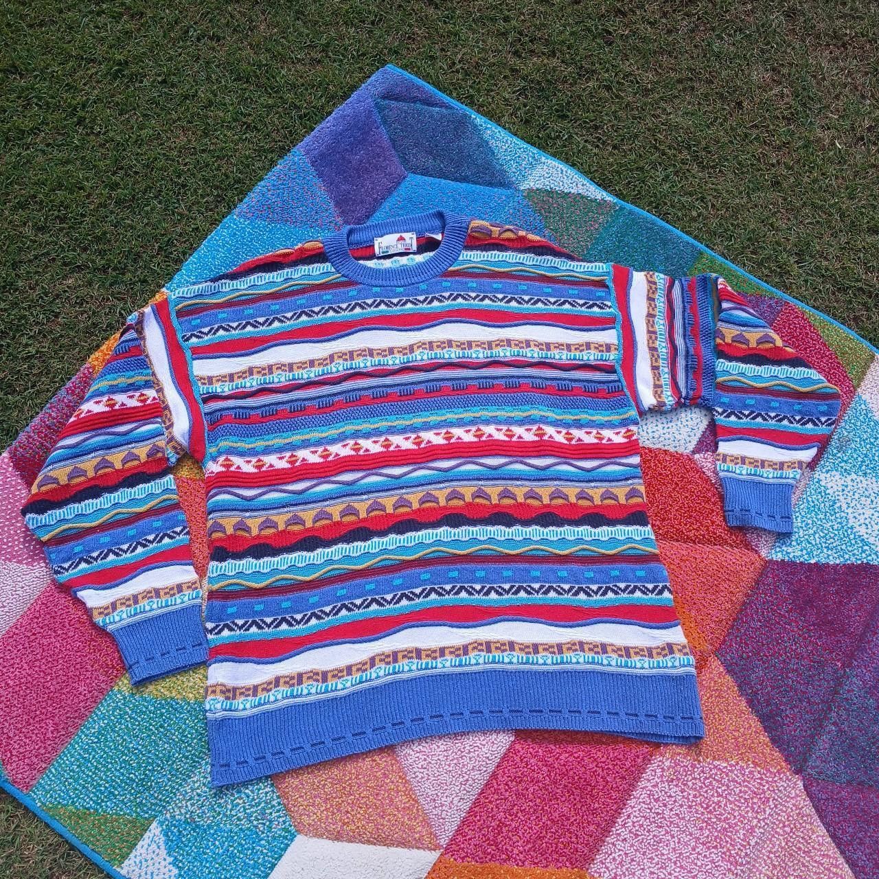 Florence Tricot Vintage 90s 3D knit jumper Size US XXL / EU 58 / 5 - 7 Thumbnail