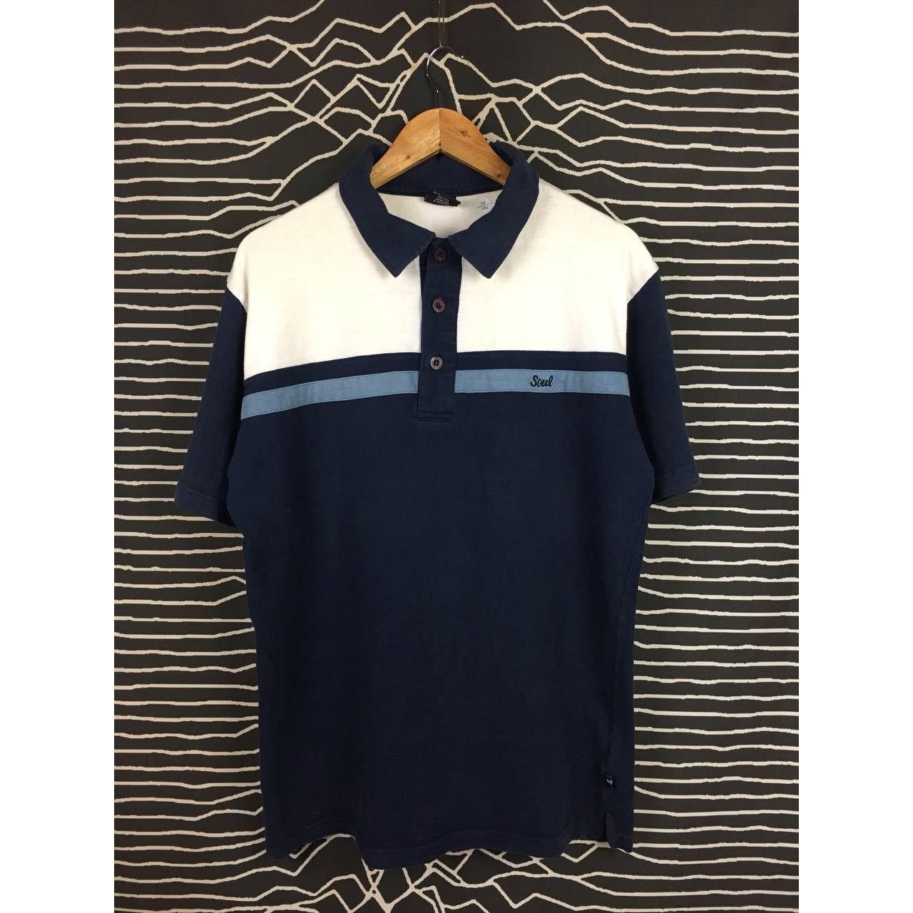 Vintage SOUL Embroidered Logo Modern Heritage Polo Tee Size US L / EU 52-54 / 3 - 1 Thumbnail
