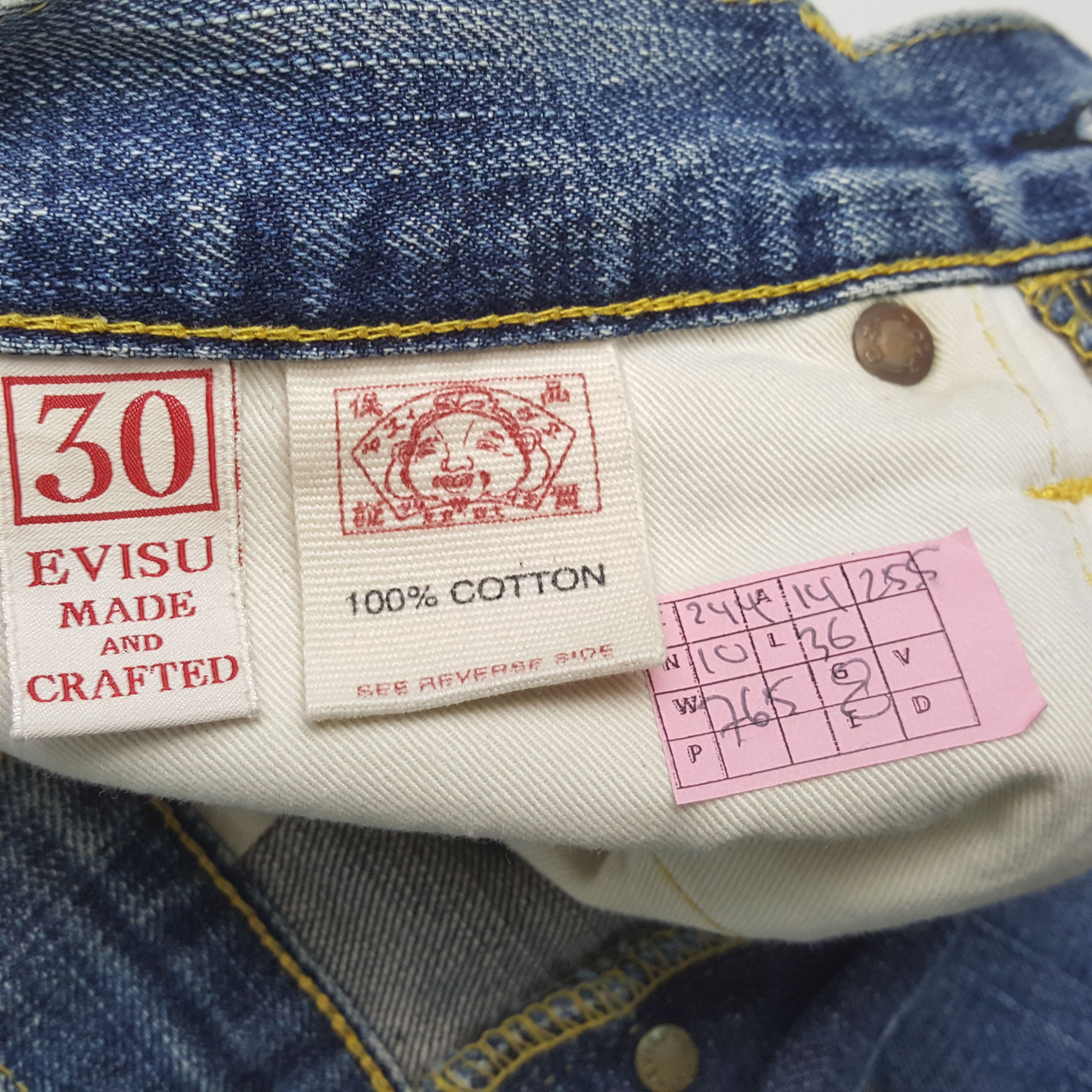 Evisu × Japanese Brand × Vintage EVISU Japanese Brand Fashion Style Custom Daicock Jeans Size US 28 / EU 44 - 14 Thumbnail
