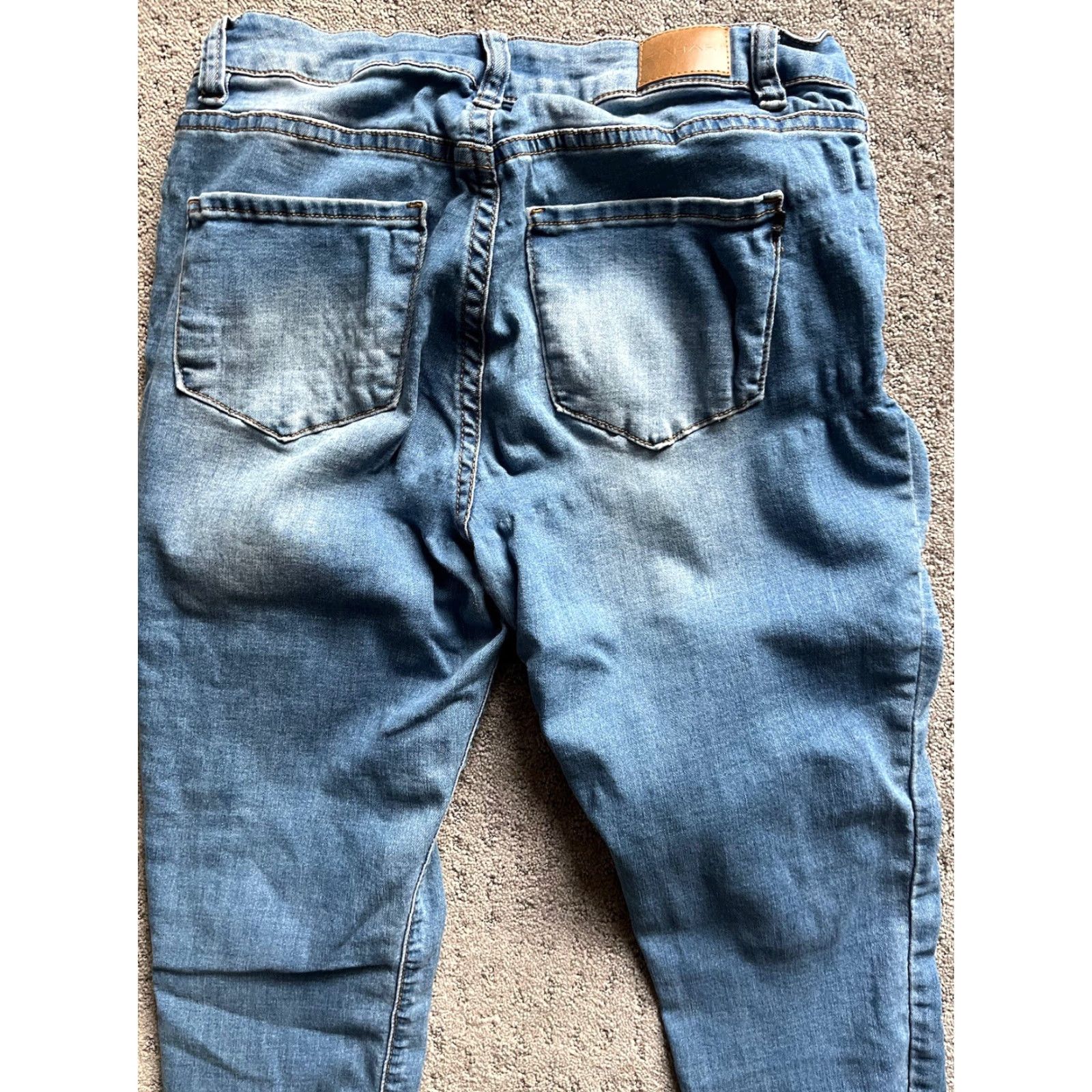Vintage Tahari Amelia Buttonfly Skinny Jeans Women's Size 6/28 Blue Medium Wash Size 28" / US 6 / IT 42 - 4 Thumbnail