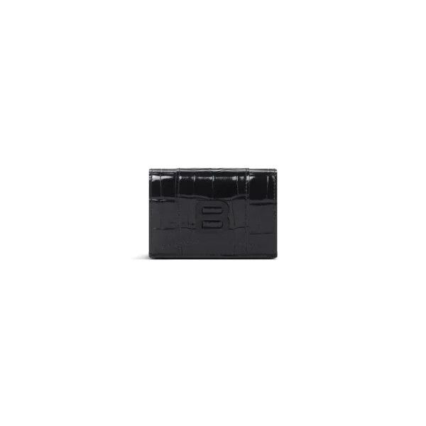 Balenciaga o1srvl11e0226 Size: OS / Hourglass Mini Wallet In Black Size ONE SIZE - 1 Preview