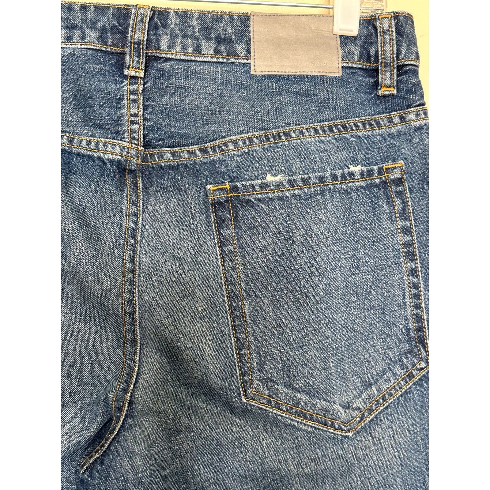6397 6397 Blue Button Closure Shorty Cropped Baggy Jeans size 27 Size 32" / US 10 / IT 46 - 7 Thumbnail