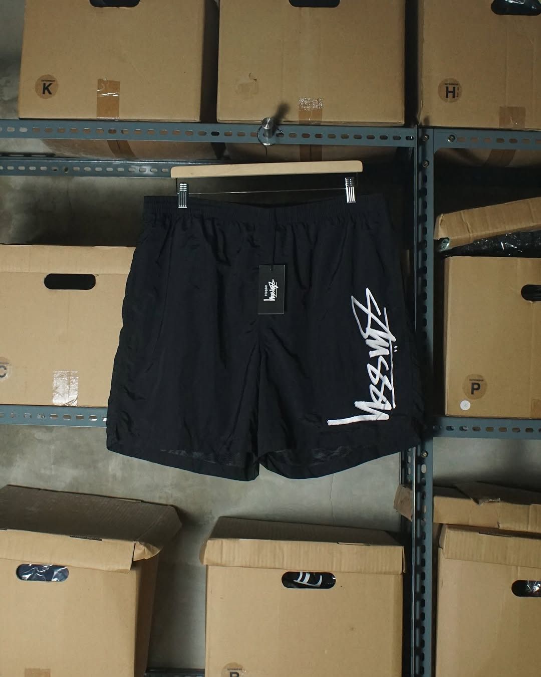 Stussy Stussy Shadow Script Long Beach Shorts Size US 36 / EU 52 - 1 Thumbnail