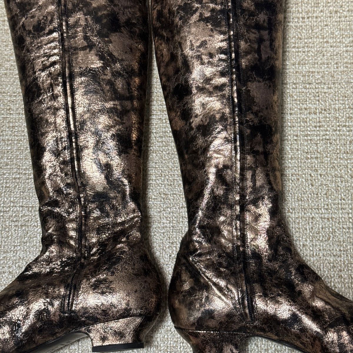 Chanel CHANEL Laminated Chevre Metallic Lambskin Over the Knee Boot Size US 7.5 / IT 37.5 - 9 Thumbnail