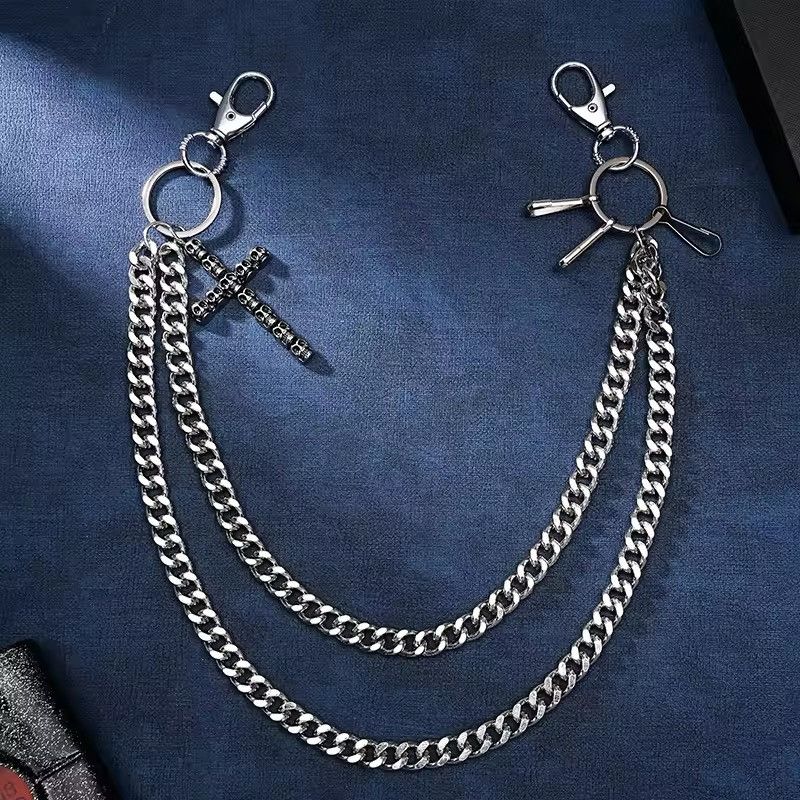 Other Cross Keychain Clip Belts Jeans Rock Hip Hop Pants Chain Size ONE SIZE - 6 Thumbnail