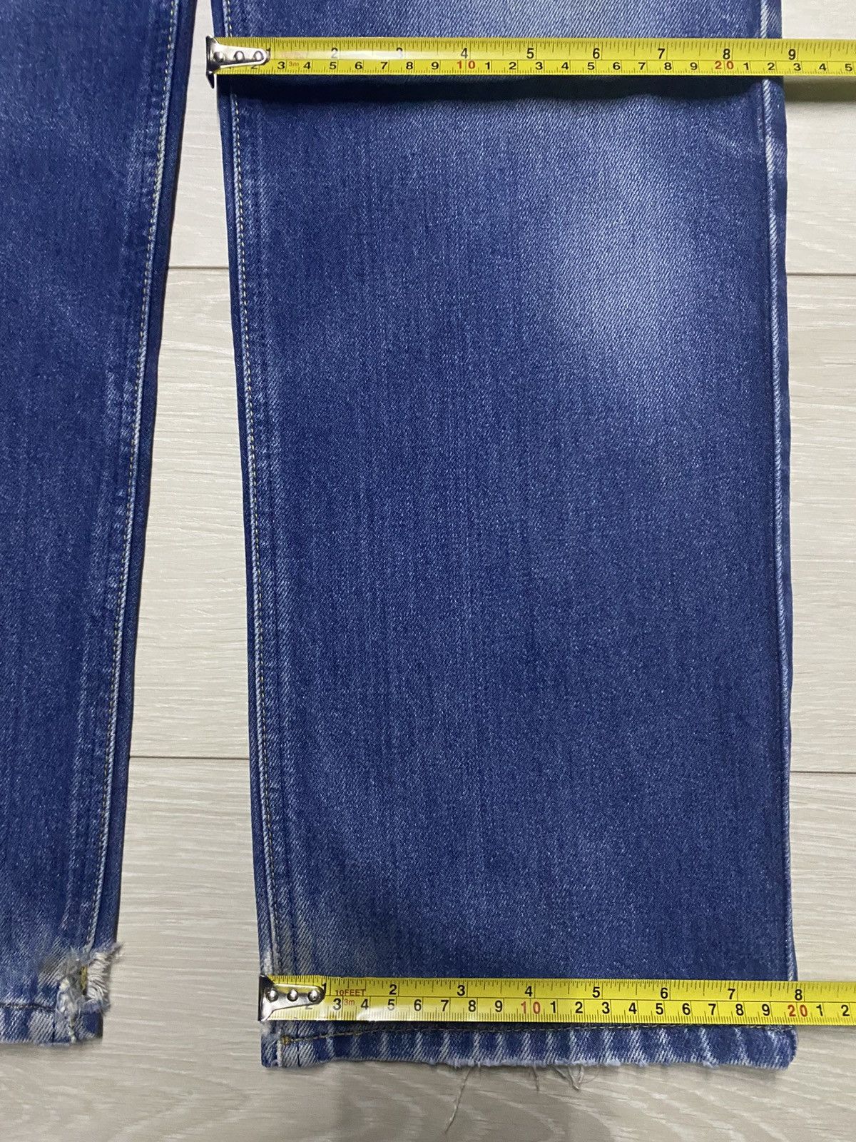 Lee × Number (N)ine Vintage Lee Blue Wash Distressed Loose Jeans Size US 30 / EU 46 - 17 Thumbnail