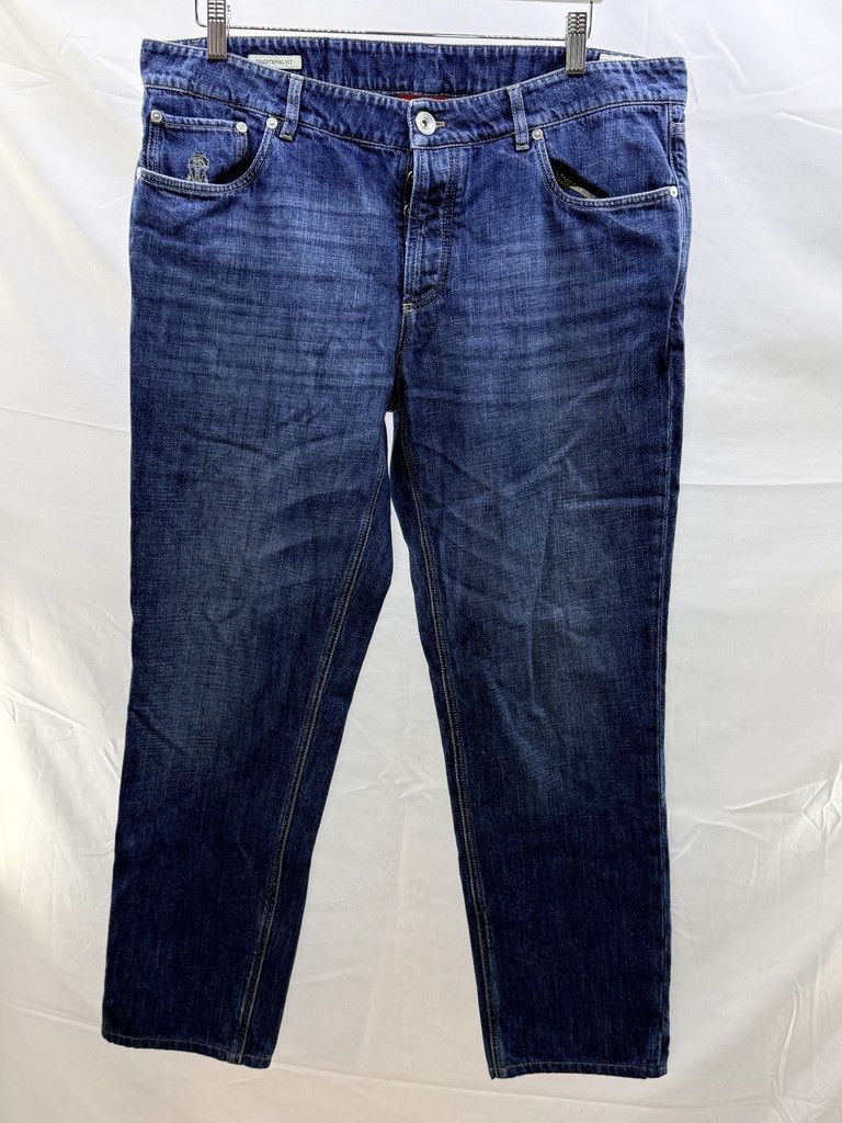 Brunello Cucinelli BRUNELLO CUCINELLI Traditional Fit Button Fly Denim Jeans Size US 36 / EU 52 - 1 Thumbnail
