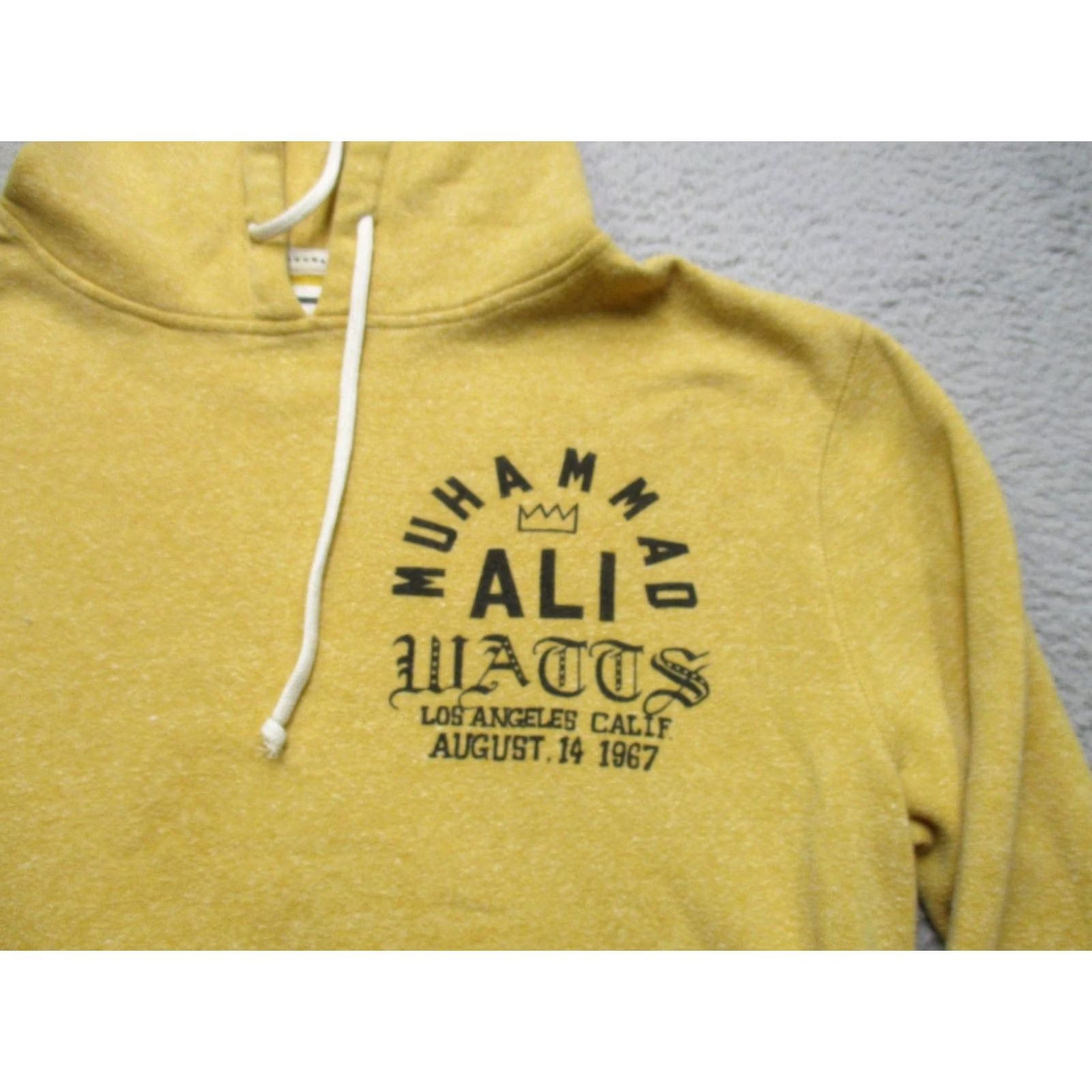 Roots Roots of Fight Hoodie Mens Medium Yellow Muhammad Ali Watts Pullover Sweatshirt Size US M / EU 48-50 / 2 - 3 Thumbnail