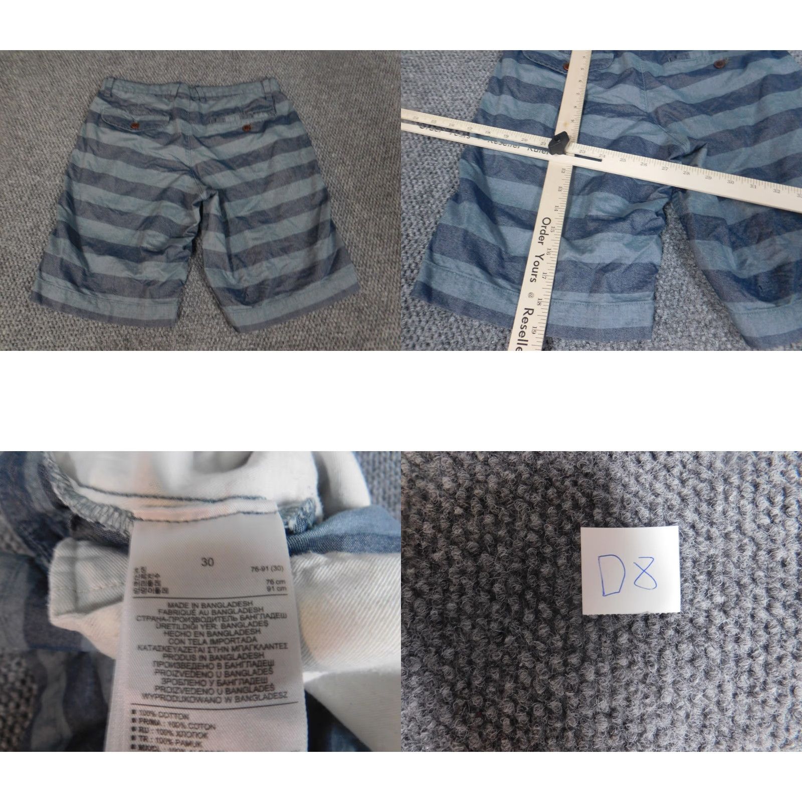 Gap Gap Mens Shorts 30 Blue Chino Casual Regular 6in Inseam Cotton Logo Knit Size US 30 / EU 46 - 8 Thumbnail
