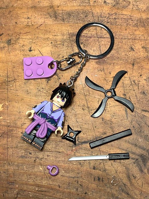 Anime Naruto Sasuke Itachi Uchiha minifigure keychain anime Size ONE SIZE - 6 Thumbnail