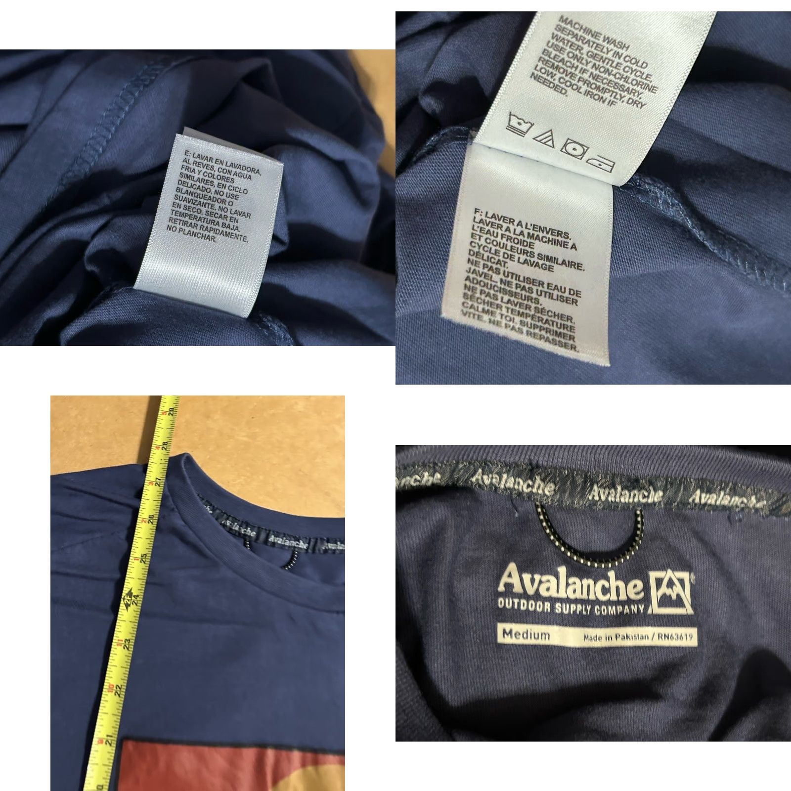 Avalanche VINTAGE Avalanche Outdoor Supply Co Shirt Men Medium Navy Camping Scene Short Sleeve Size US M / EU 48-50 / 2 - 8 Thumbnail