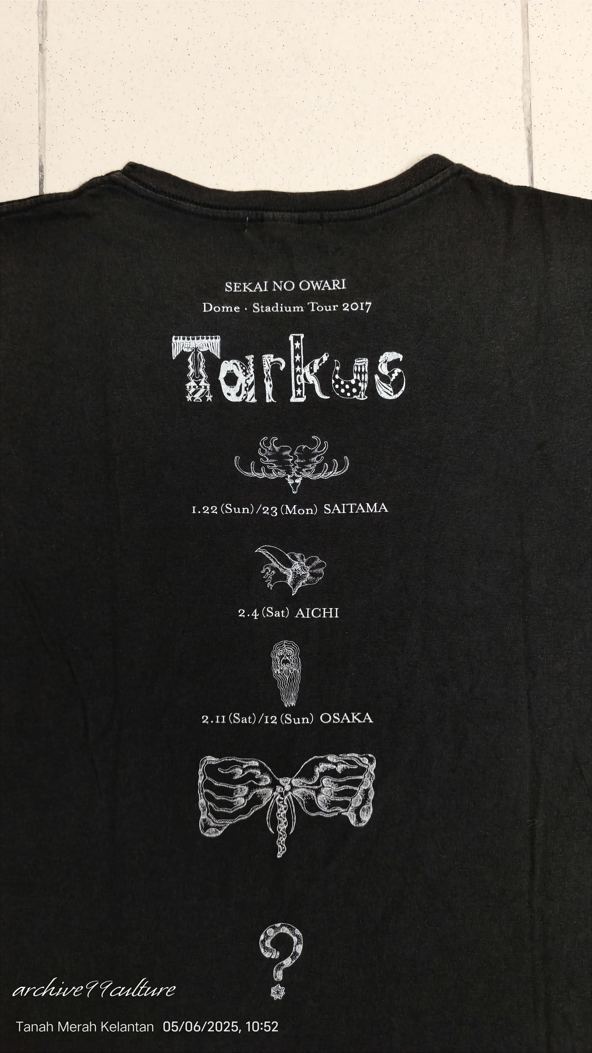 Band Tees × Japanese Brand SEKAI NO OWARI Dome Stadium Tour 2017 "Tarkus" Tour Shirt Size US M / EU 48-50 / 2 - 6 Thumbnail