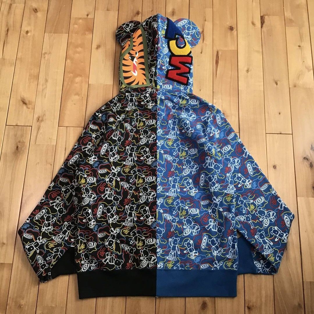 Bape × Medicom Toy BAPE × Medicom Toy BE@R Shark full zip hoodie a bathing ape Size US L / EU 52-54 / 3 - 2 Thumbnail