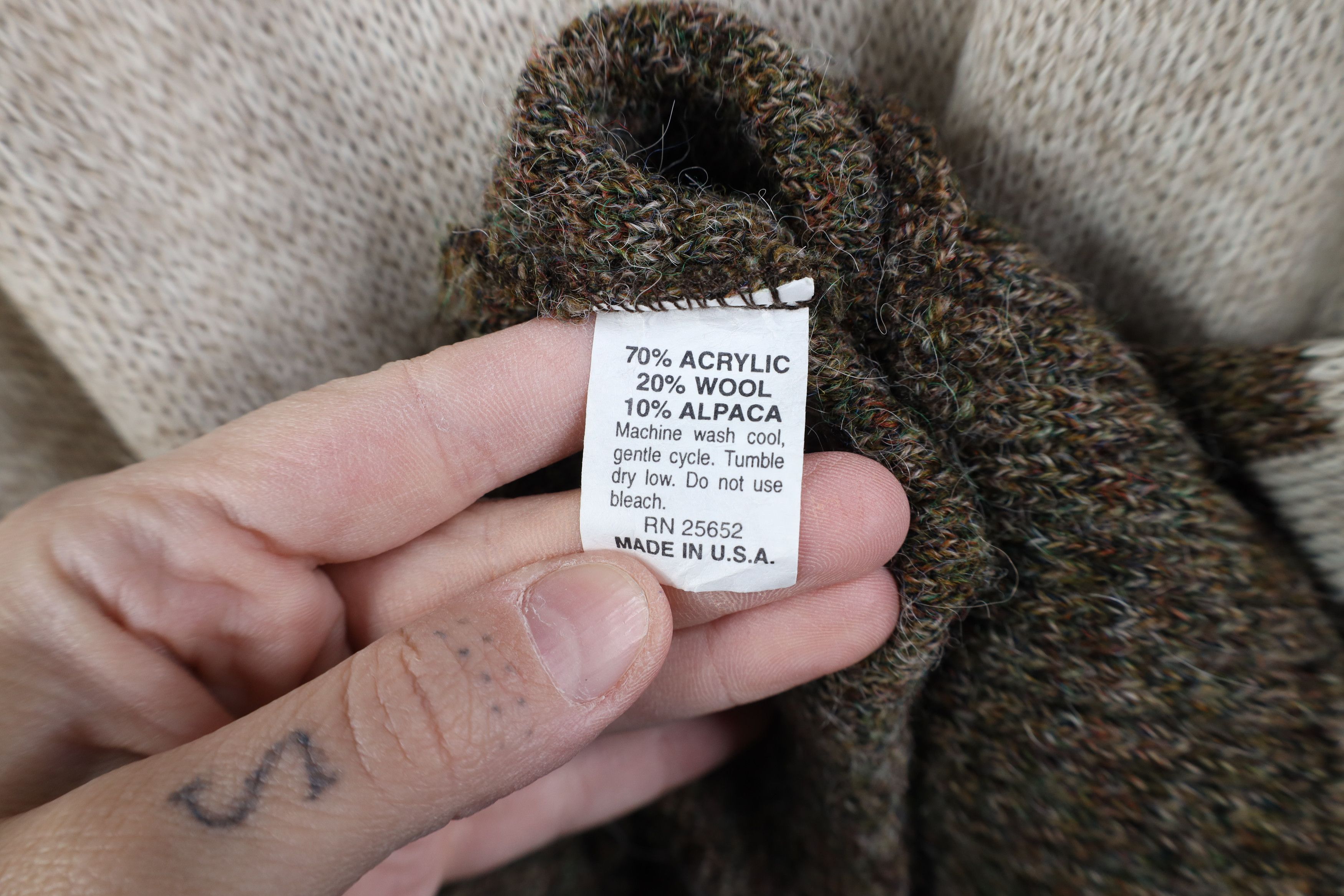 Vintage Vintage 90s Streetwear Knit Collared Sweater Earth Tone Size US L / EU 52-54 / 3 - 8 Thumbnail