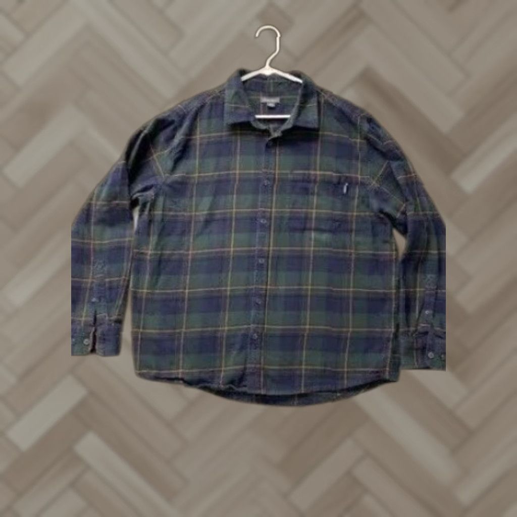 Eddie Bauer VINTAGE Eddie Bauer Shirt Men 2XL Green Plaid Button-Up Long Sleeve Cotton Regular Size US XXL / EU 58 / 5 - 1 Thumbnail