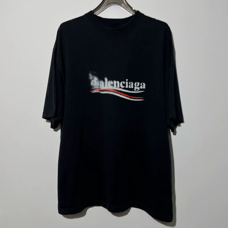 Balenciaga Dissolved fuzzy cola sea wave short sleeve