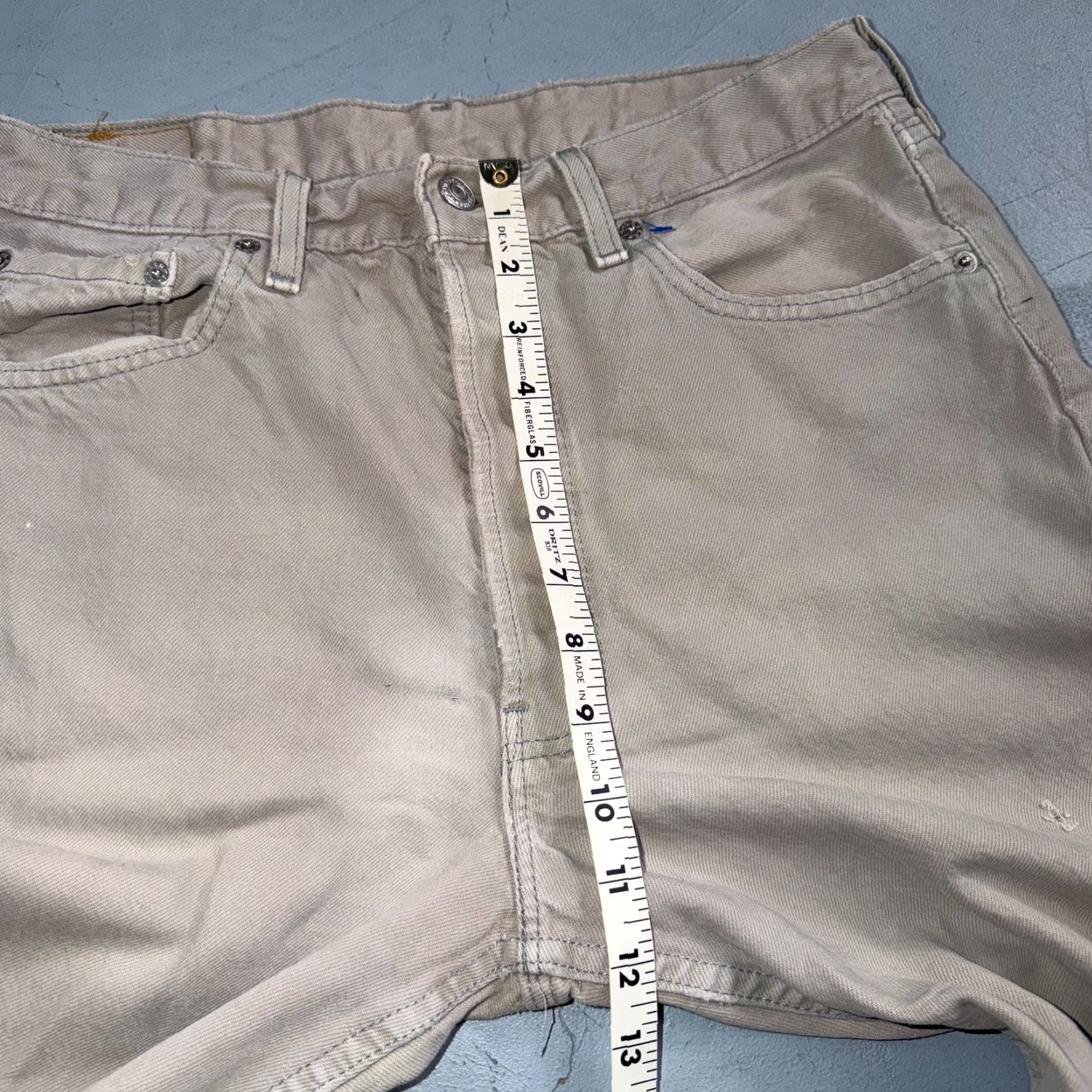 Levi's VINTAGE Levi's 501 Jeans Beard USA 90s - Light Wash Beige Straight Leg 34x32 Men Regular Mid Rise 5-Pocket Denim Button Fly Size US 34 / EU 50 - 7 Thumbnail