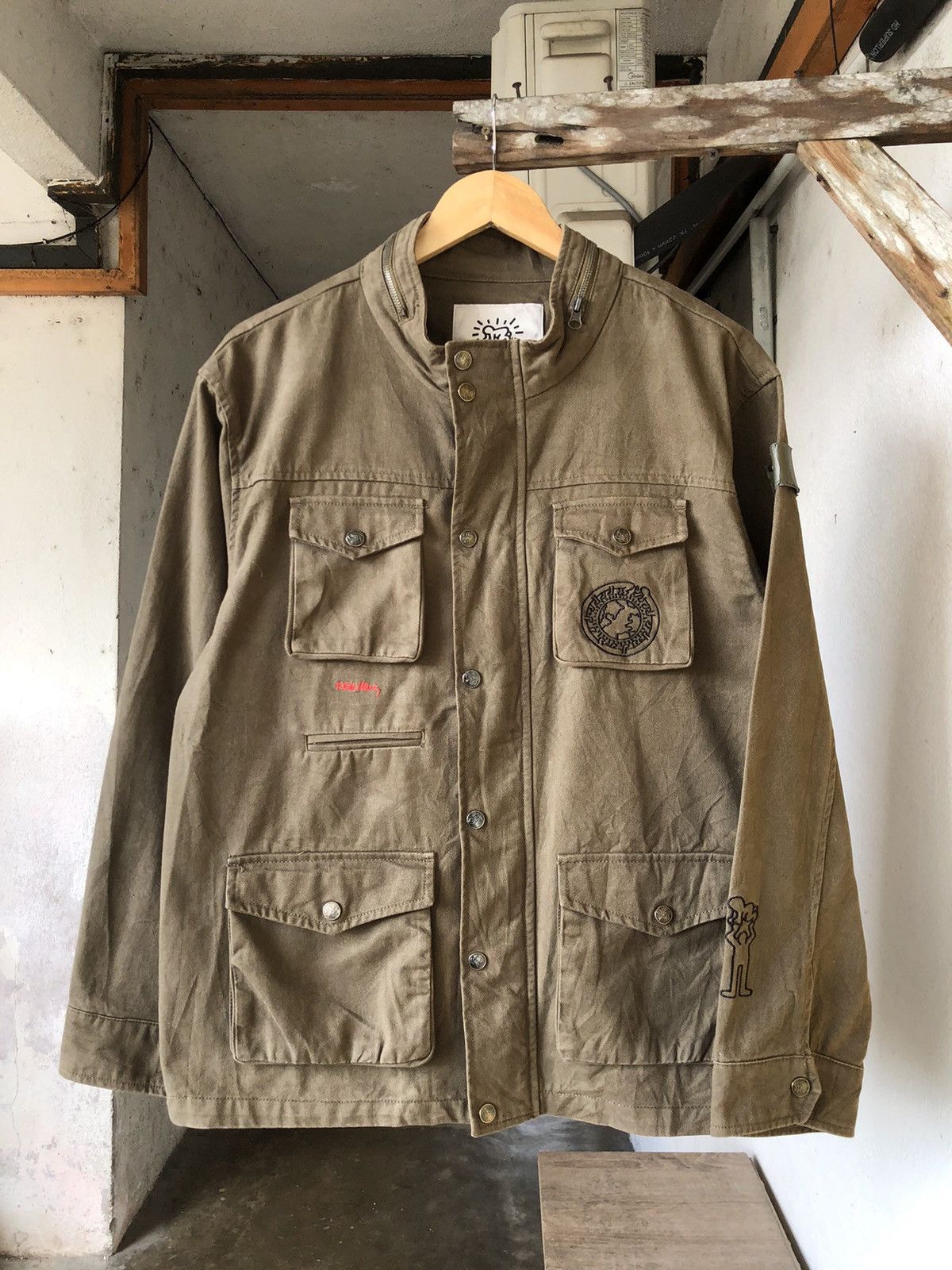 Keith Haring Rare🔥 Keith Haring Army M65 Style Jacket Size US L / EU 52-54 / 3 - 1 Thumbnail
