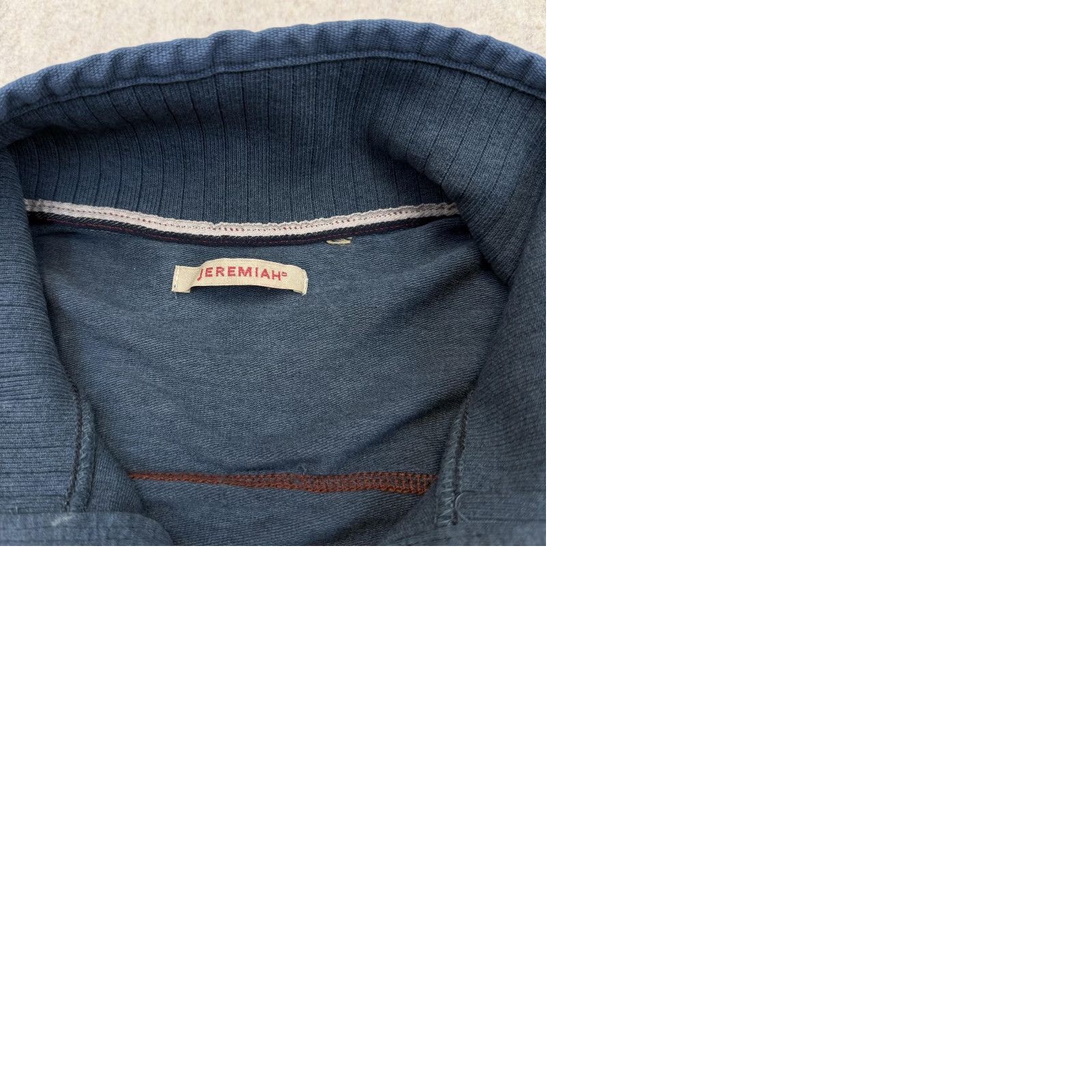 Vintage Jeremiah Shirt Mens XL Blue Long Sleeve Stretch Cotton Spandex Collared Polo Solid Size US XL / EU 56 / 4 - 9 Thumbnail