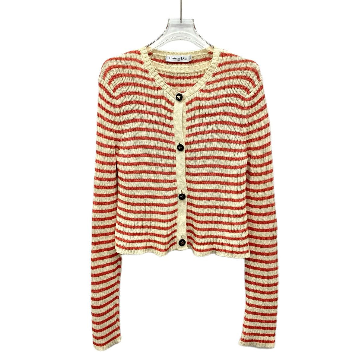 Dior Dior Color-blocked Striped Long Sleeve Knit Cardigan K26WX Size M / US 6-8 / IT 42-44 - 1 Thumbnail