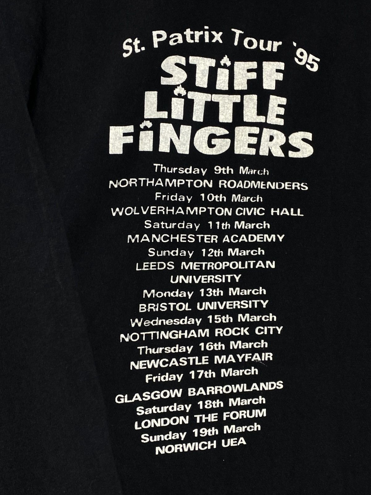 Band Tees Vintage 1995 Stiff Little Fingers St. Patrix Tour Band Shirt Size US L / EU 52-54 / 3 - 14 Thumbnail